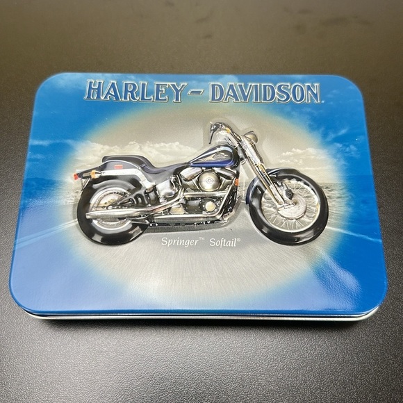 Harley-Davidson Collectible Tin/Playing Cards Heritage Softail Springer Softail - Picture 3 of 9